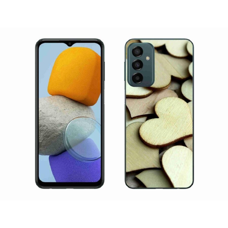 Gél borítás mmCase Samsung Galaxy M23 5G - fából készült szívek