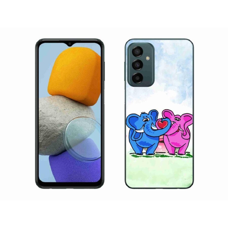 Gél borítás mmCase mobil Samsung Galaxy M23 5G - szerelmes elefántokba