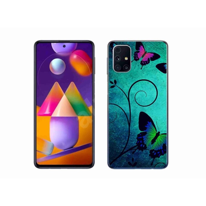 Gél védőhuzat mmCase Samsung Galaxy M31s készülékhez - színes pillangók