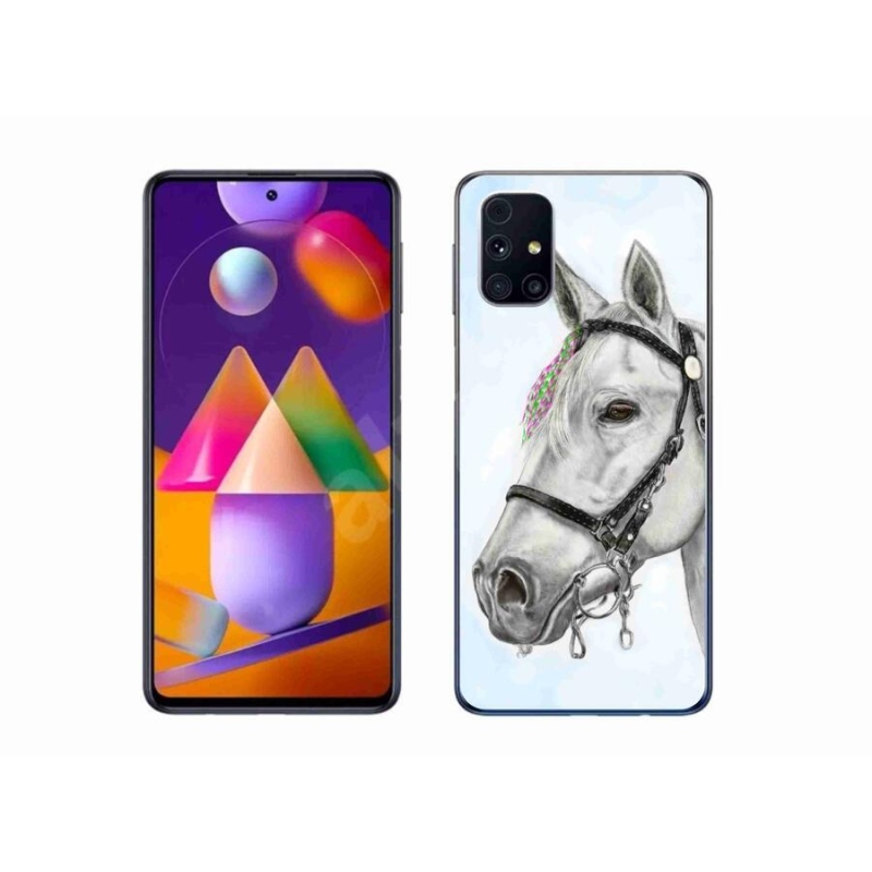 Zselés borítás mmCase Samsung Galaxy M31s - fehér ló 1