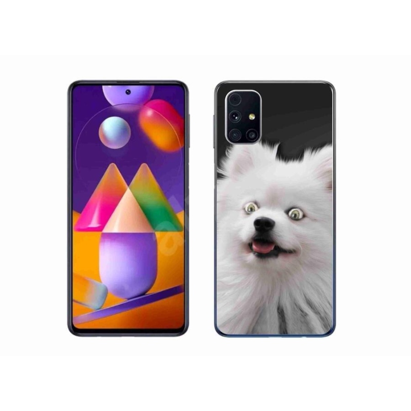 Gél védőhuzat mmCase Samsung Galaxy M31s készülékhez - fehér tüske
