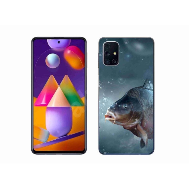 Gél borítás mmCase Samsung Galaxy M31s készülékhez - ponty és buborékok