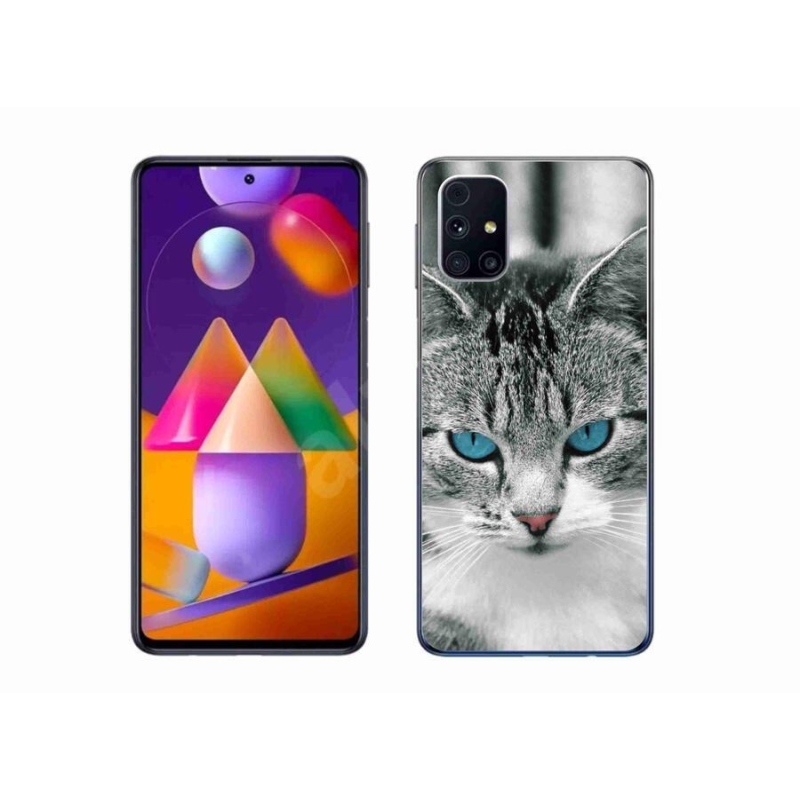 Zselés borítás mmCase Samsung Galaxy M31s készülékhez - macskaszem 1