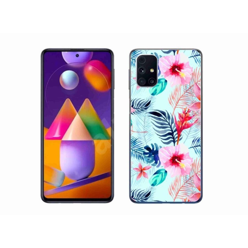 Gél védőhuzat mmCase Samsung Galaxy M31s készülékhez - virágok