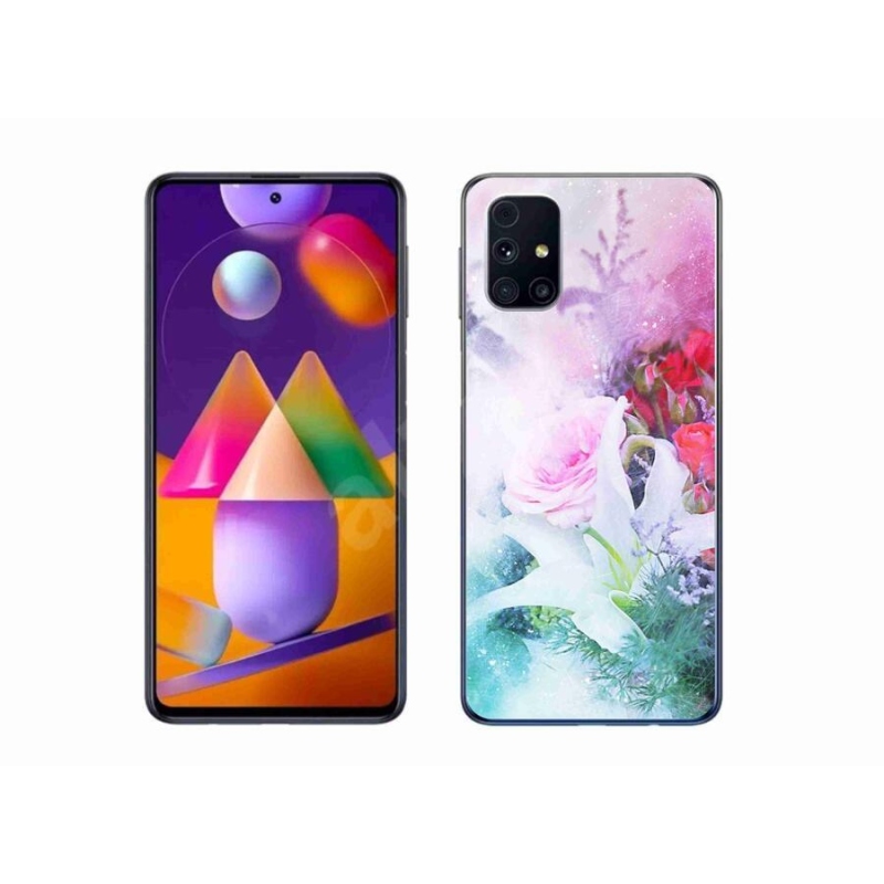 Gél borító mmCase a Samsung Galaxy M31s készülékhez - virágok 4