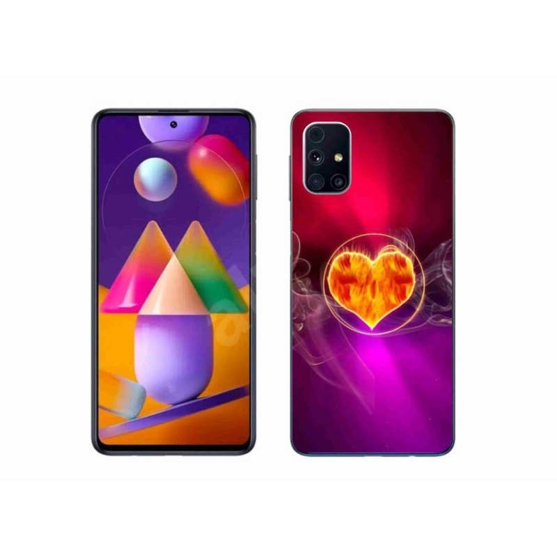 Gél borító mmCase Samsung Galaxy M31s készülékhez - tűzszív