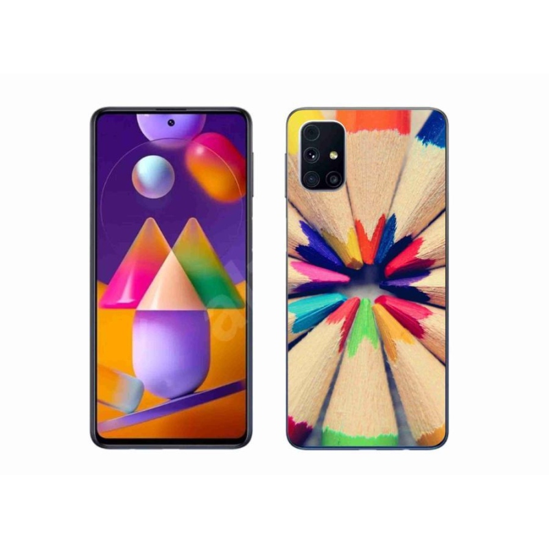 Gél védőhuzat mmCase Samsung Galaxy M31s készülékhez - zsírkréták