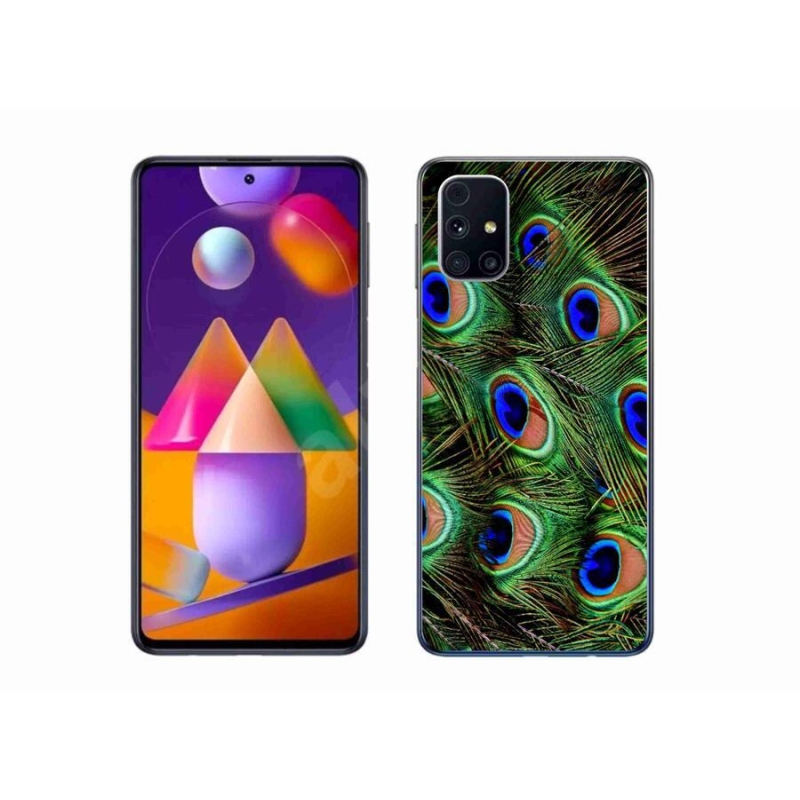 Zselés borítás mmCase Samsung Galaxy M31s készülékhez - pávatoll
