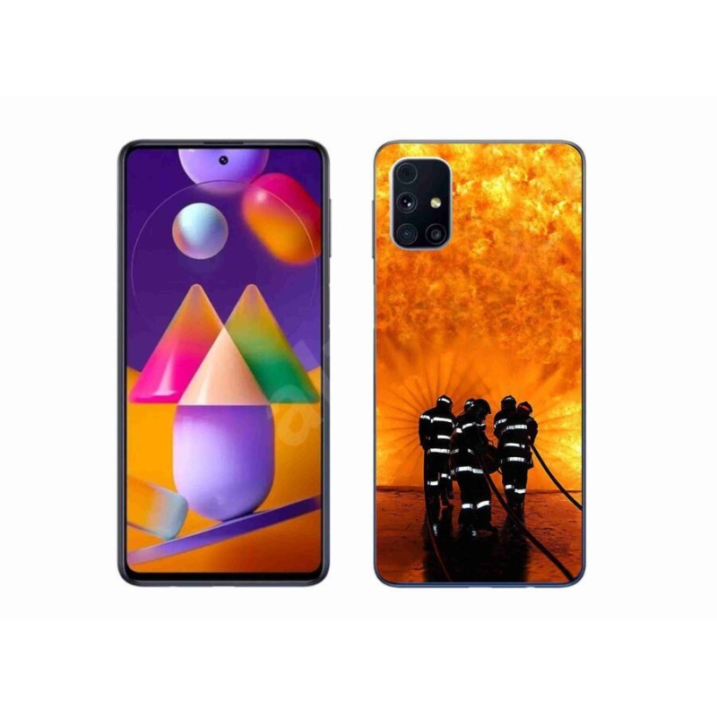 Gél borítás mmCase Samsung Galaxy M31s készülékhez - tűz