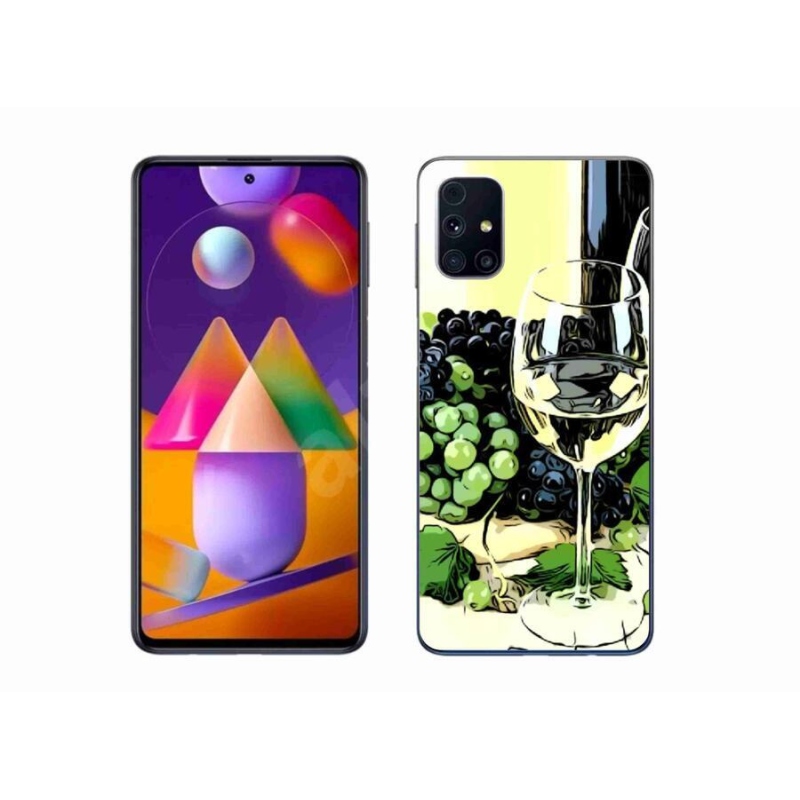 Gél borítás mmCase Samsung Galaxy M31s készülékhez - pohár bor