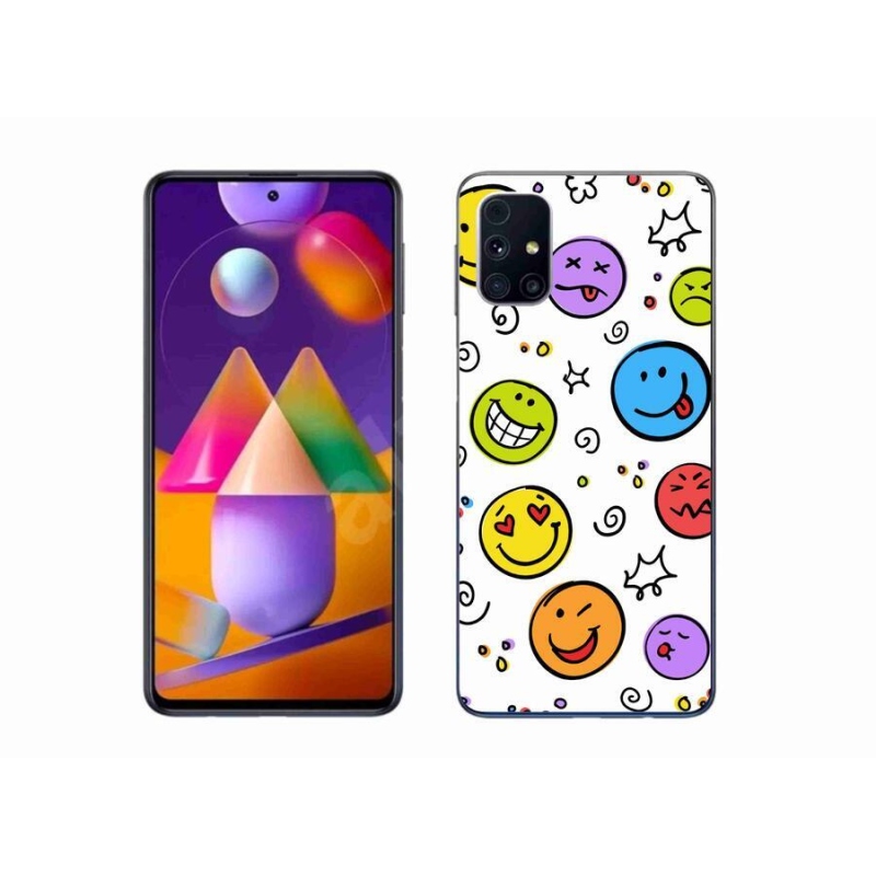 Gél borító mmCase Samsung Galaxy M31s készülékhez - smiley-k