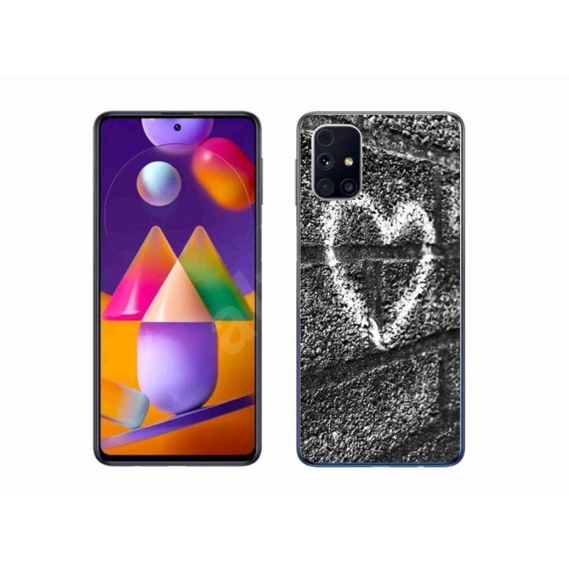 Gél borító mmCase Samsung Galaxy M31s készülékhez - szív a falon