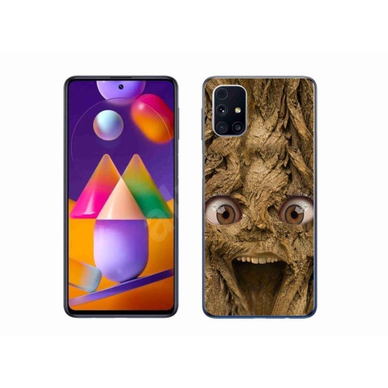 Gél borító mmCase Samsung Galaxy M31s készülékhez - vidám fa szemekkel