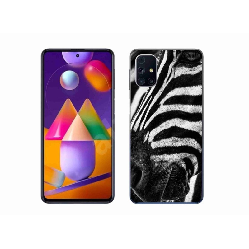 Zselés borító mmCase Samsung Galaxy M31s készülékhez - zebra