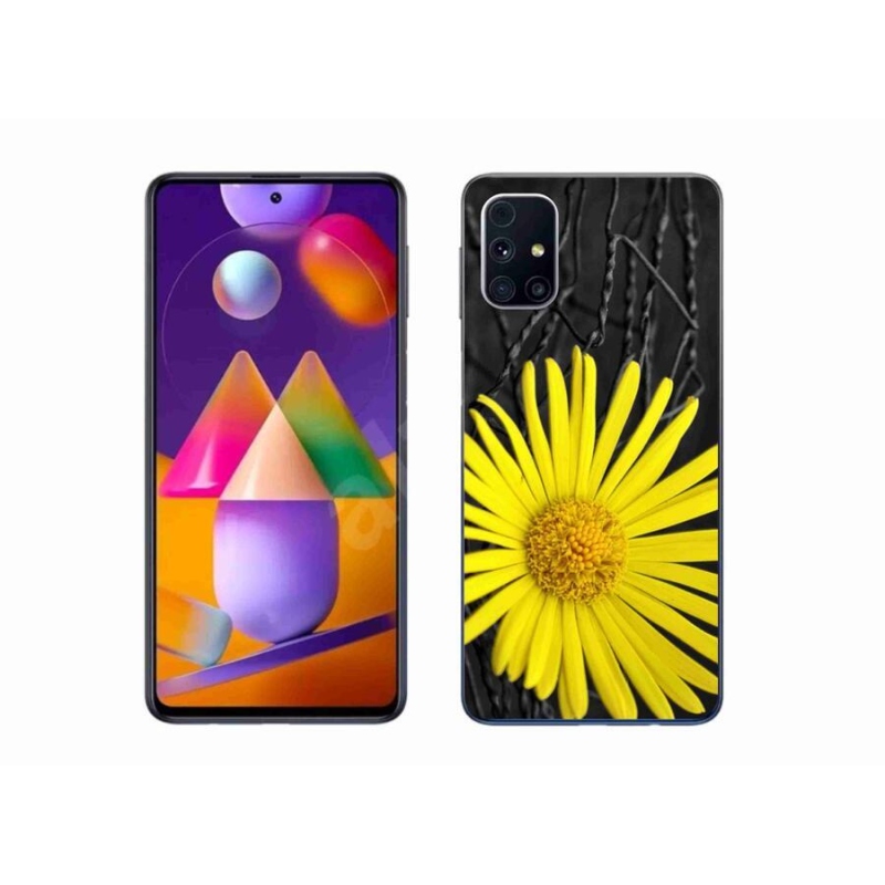 Gél védőhuzat mmCase Samsung Galaxy M31s készülékhez - sárga virág