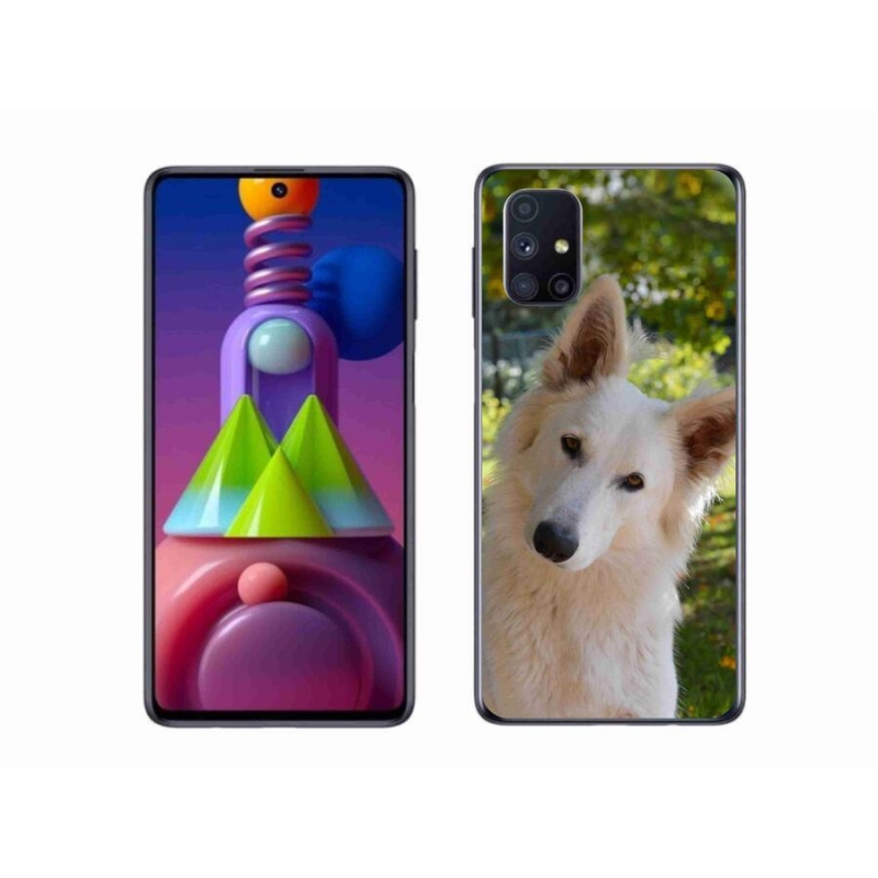 Gél védőhuzat mmCase Samsung Galaxy M51 - fehér Svájci juhász 1