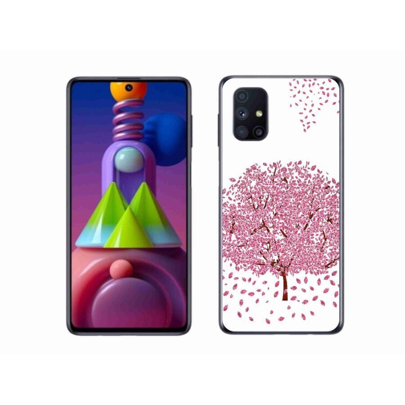 Gél borító mmCase mobiltelefonhoz Samsung Galaxy M51 - rajzfilmfa levelekkel