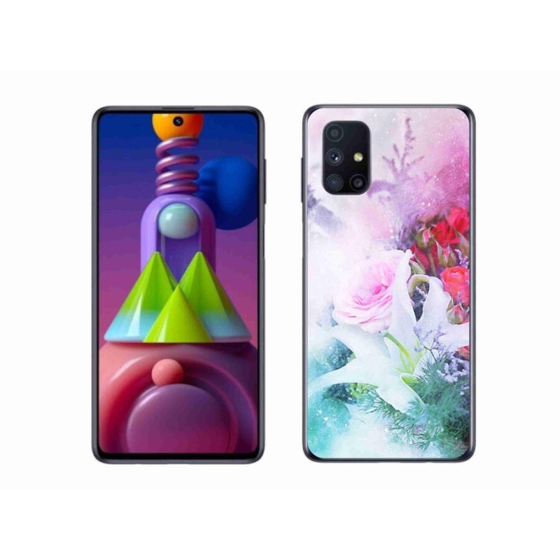 Gél borító mmCase mobiltelefonhoz Samsung Galaxy M51 - virágok 4