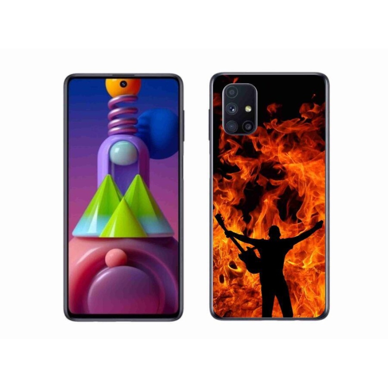 Gél borítás mmCase mobil Samsung Galaxy M51 - zenész és tűz
