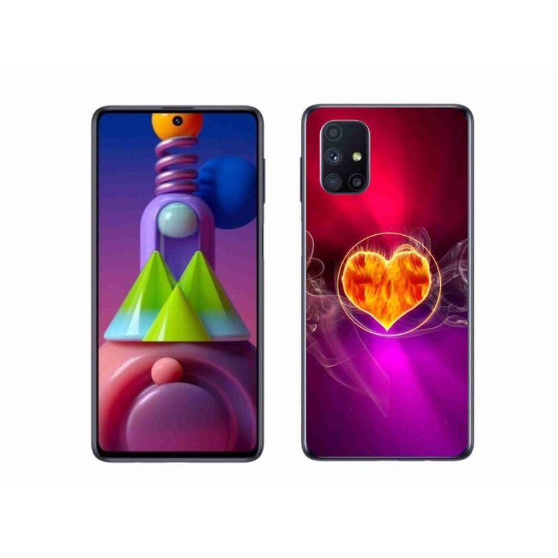 Gél borító mmCase mobiltelefonhoz Samsung Galaxy M51 - tűz szív