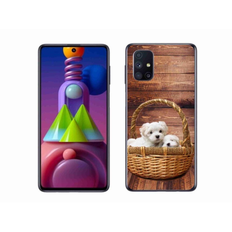 Zselés borítás mmCase Samsung Galaxy M51 - kölyökkutyákhoz