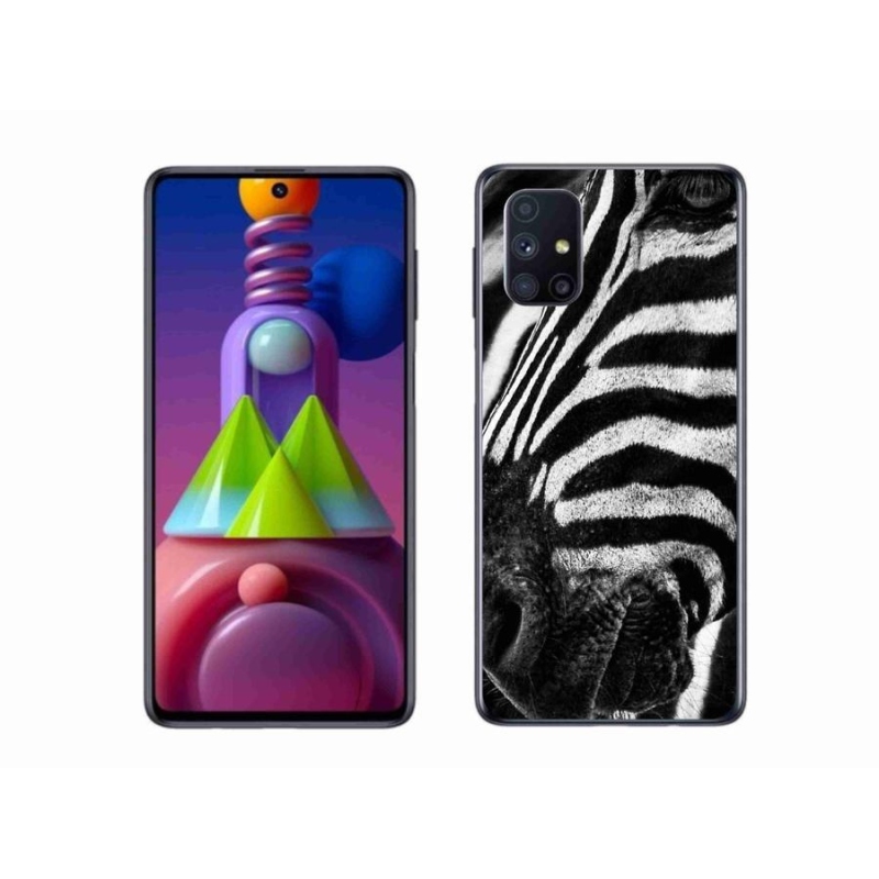 Zselés borítás mmCase Samsung Galaxy M51 készülékhez - zebra