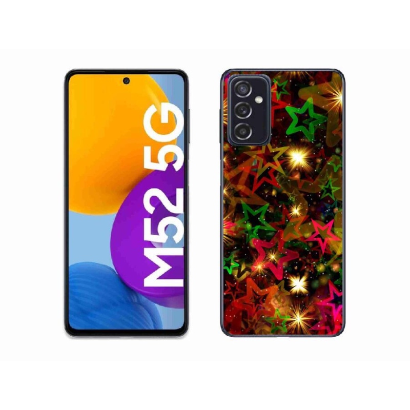 Zselés borítás mmCase Samsung Galaxy M52 5G - színes csillagok