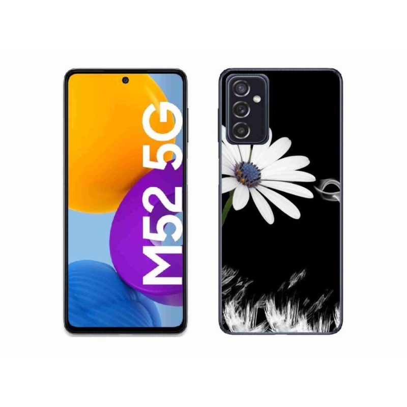 Gél védőhuzat mmCase Samsung Galaxy M52 5G - fehér virág