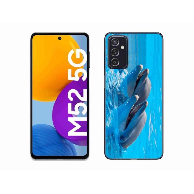 Gél védőhuzat mmCase Samsung Galaxy M52 5G - delfinek