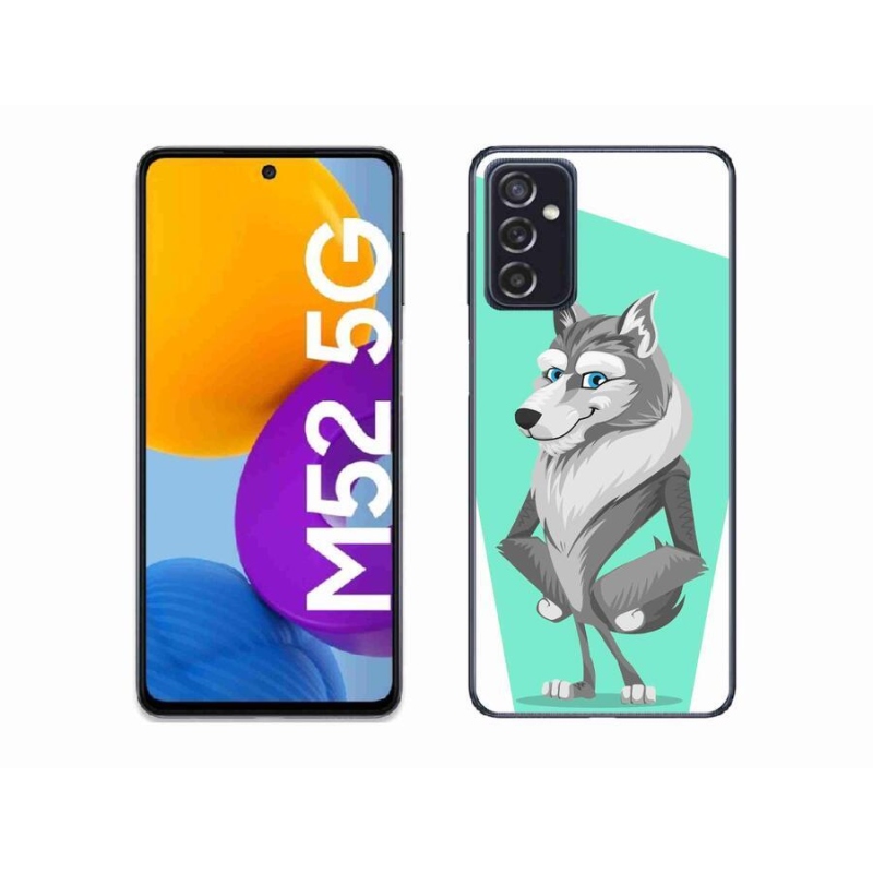 Zselés borítás mmCase Samsung Galaxy M52 5G - rajzfilm farkashoz