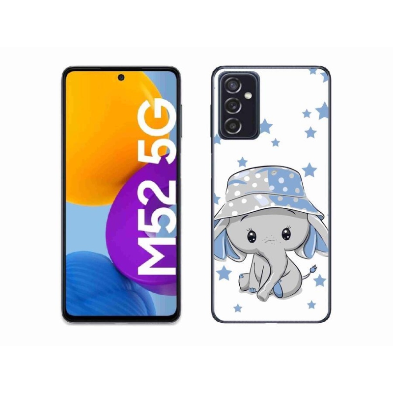 Zselés borítás mmCase Samsung Galaxy M52 5G - kék elefánthoz
