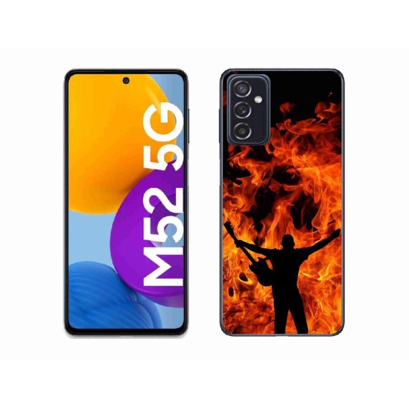 Gél borítás mmCase Samsung Galaxy M52 5G - zenész és tűz