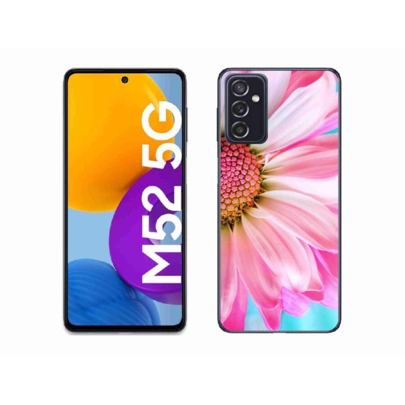 Gél védőhuzat mmCase Samsung Galaxy M52 5G - rózsaszín virág