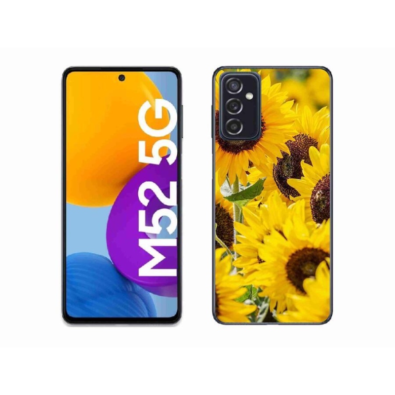 Zselés borítás mmCase Samsung Galaxy M52 5G - Napraforgó