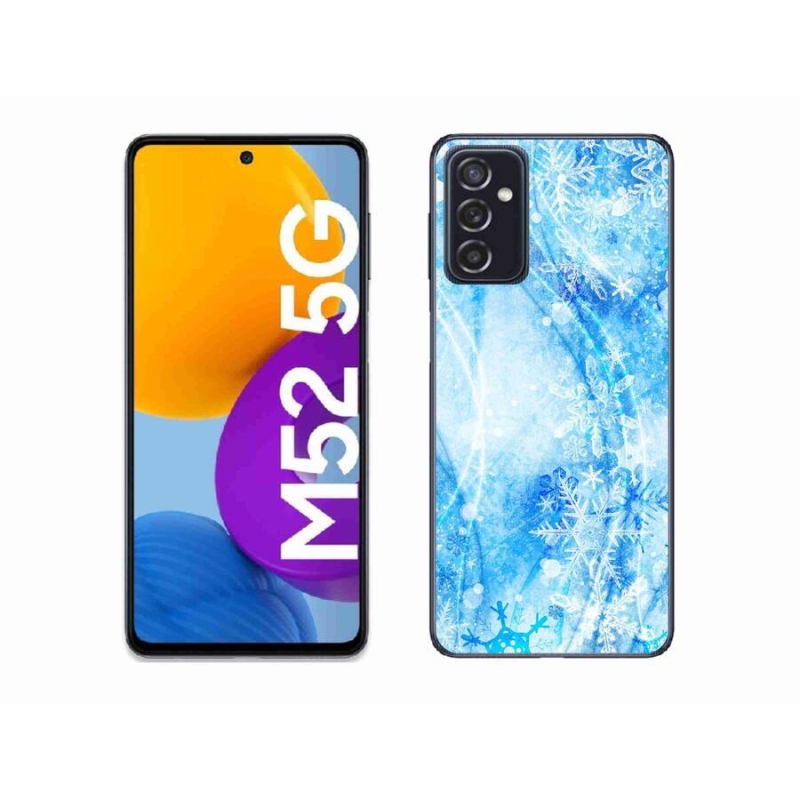 Gél védőhuzat mmCase Samsung Galaxy M52 5G - hópelyhekhez