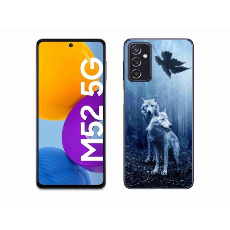 Zselés borítás mmCase Samsung Galaxy M52 5G - farkasok az erdőben