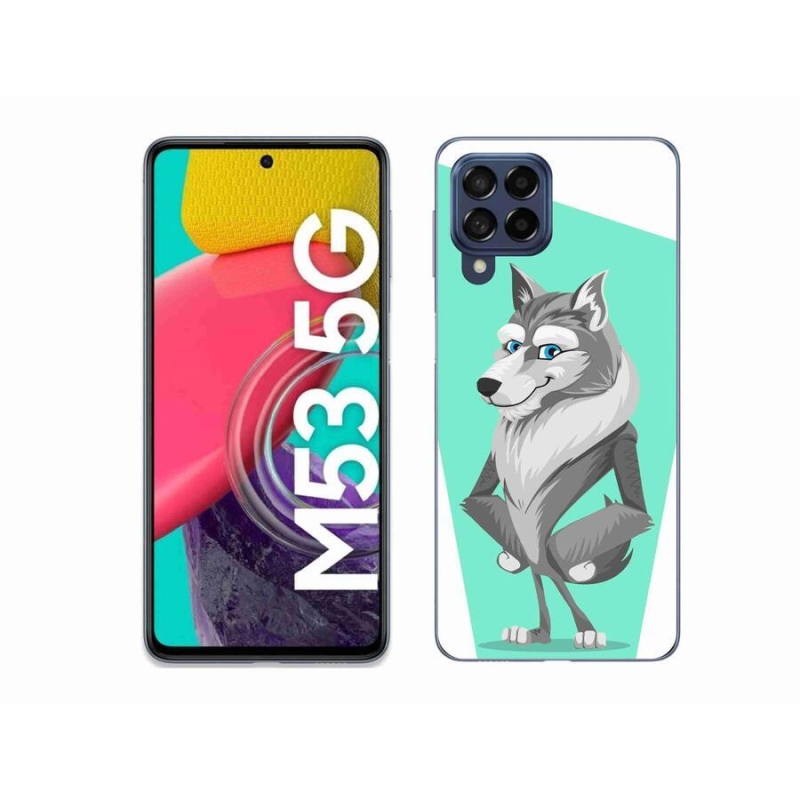 Zselés borítás mmCase Samsung Galaxy M53 5G - rajzfilm farkashoz