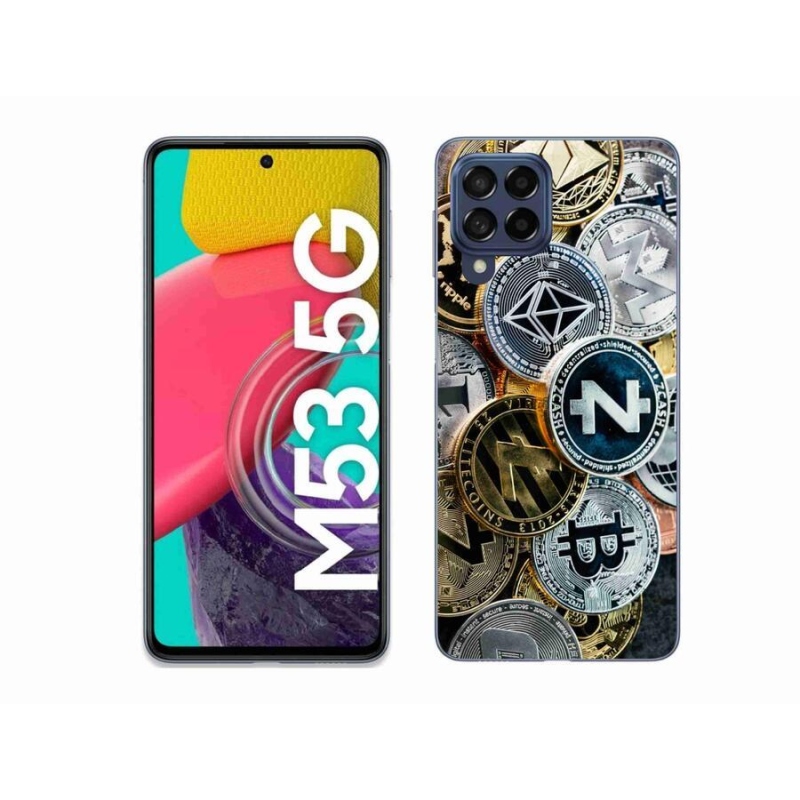 Gél borító mmCase a Samsung Galaxy M53 5G számára - kriptovaluták