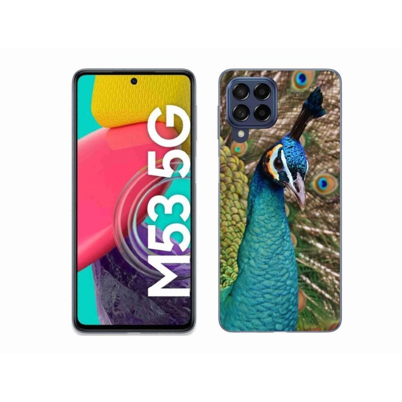 Zselés borítás mmCase Samsung Galaxy M53 5G - páva