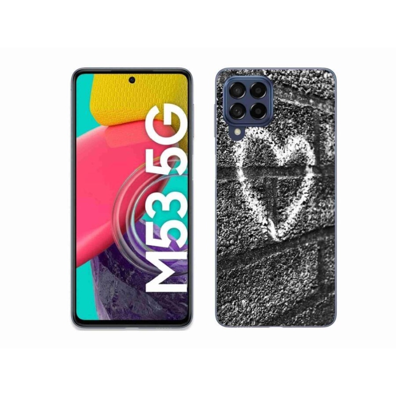 Gél borítás mmCase Samsung Galaxy M53 5G - szív a falon