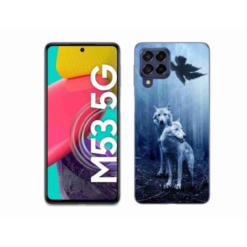 Zselés borítás mmCase Samsung Galaxy M53 5G - farkasok az erdőben
