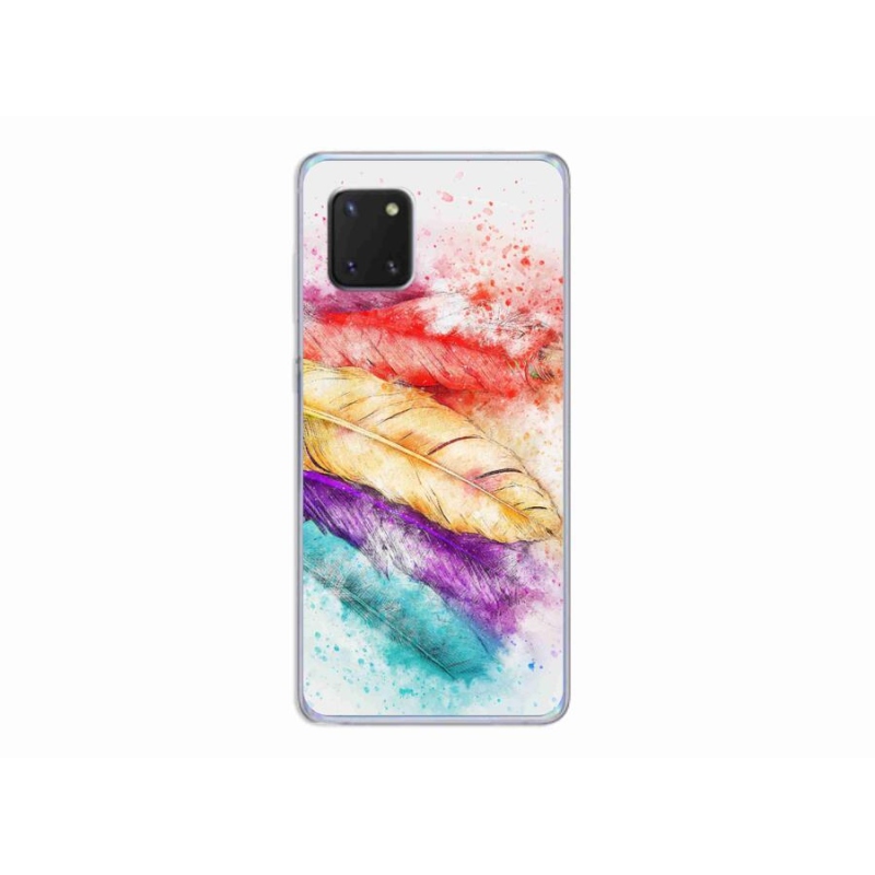 Zselés borítás mmCase Samsung Galaxy Note 10 Lite készülékhez - színes tollakkal