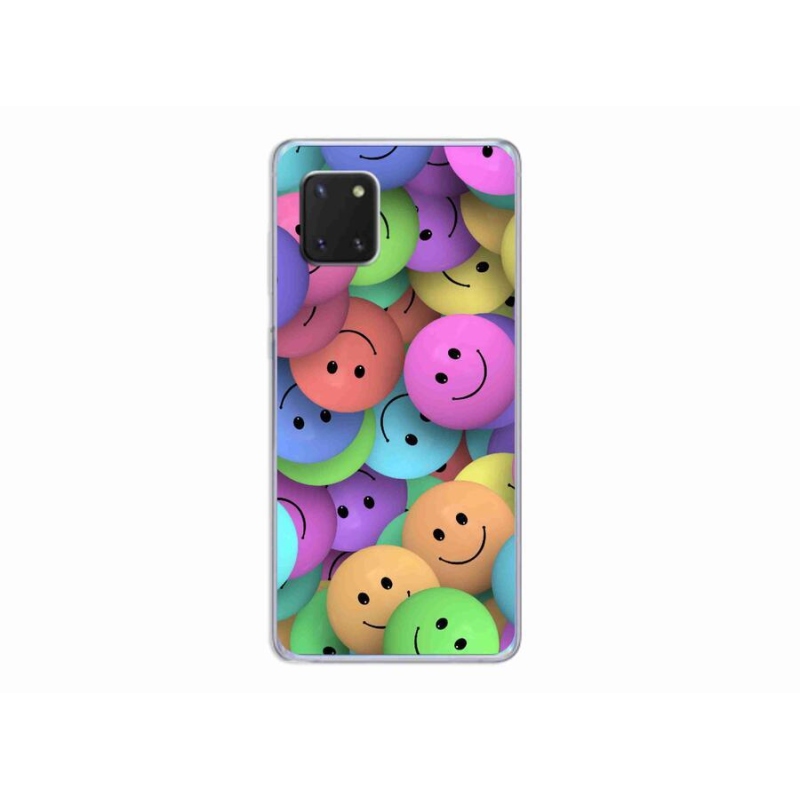 Gél borító mmCase a mobiltelefonon Samsung Galaxy Note 10 Lite - színes smiley-k