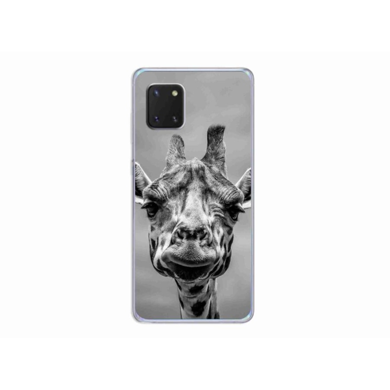 Zselés borítás mmCase Samsung Galaxy Note 10 Lite készülékhez - fekete-fehér zsiráf