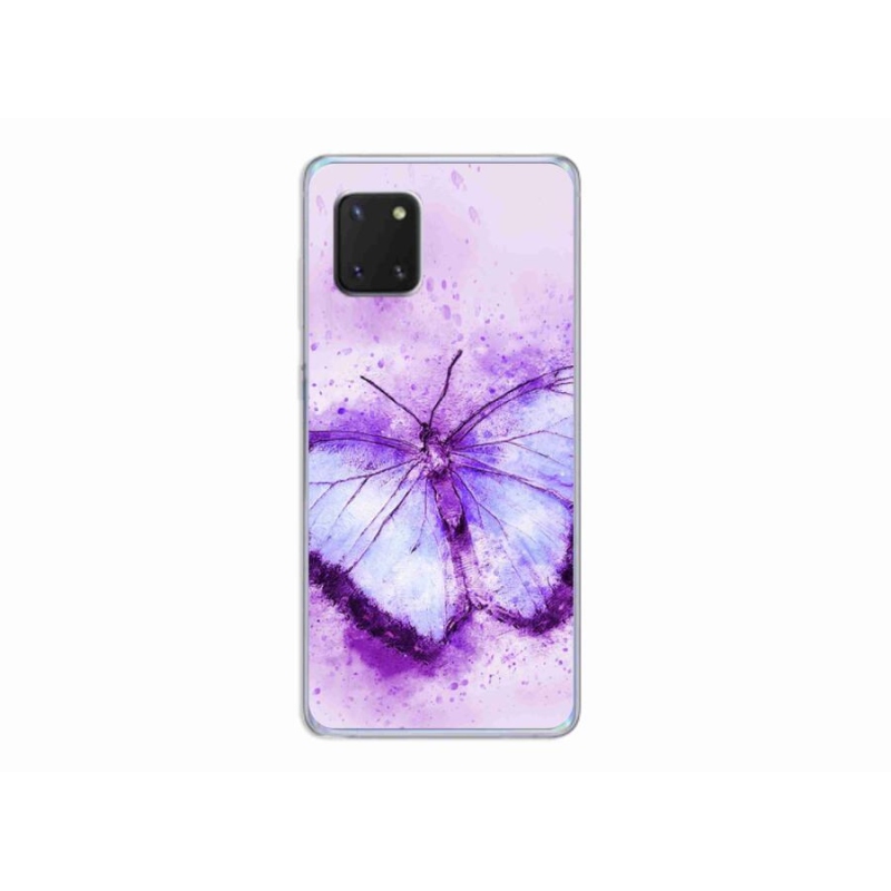 Zselés borítás mmCase Samsung Galaxy Note 10 Lite készülékhez - lila pillangó