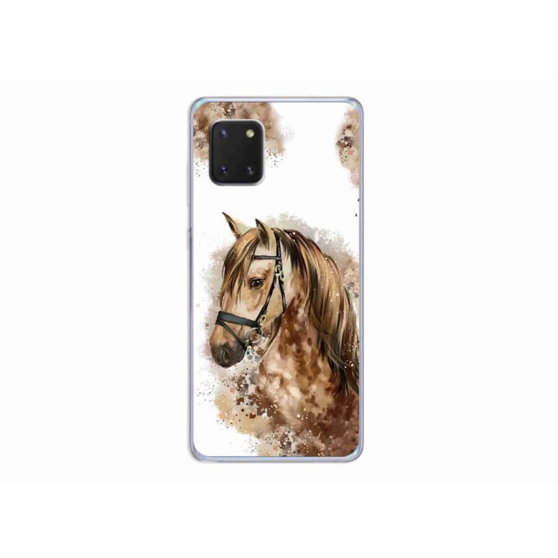 Zselés borítás mmCase Samsung Galaxy Note 10 Lite készülékhez - barna rajzfilm ló