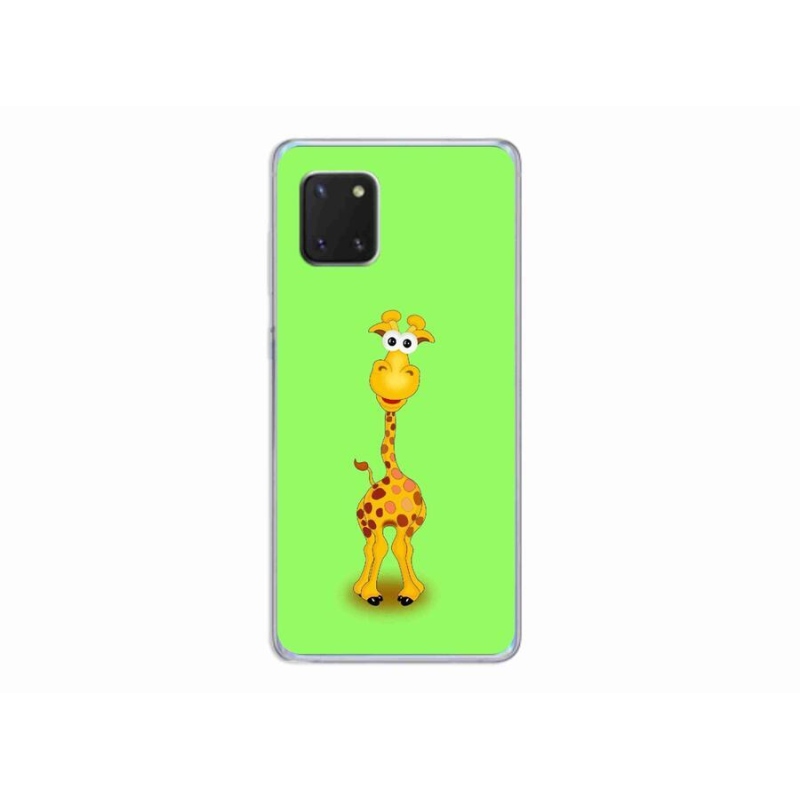Zselés borítás mmCase Samsung Galaxy Note 10 Lite készülékhez - rajzfilm zsiráf