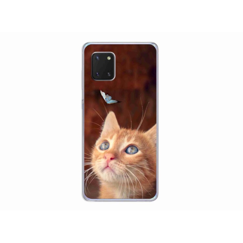 Gél borítás mmCase Samsung Galaxy Note 10 Lite készülékhez - pillangó és cica