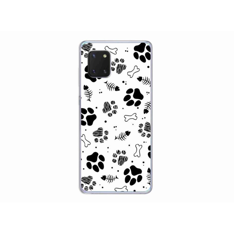 Zselés borítás mmCase Samsung Galaxy Note 10 Lite készülékhez - kutyamancsok 1
