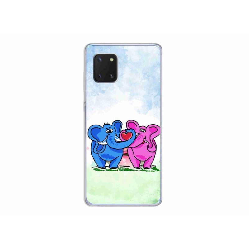 Gél borító mmCase a mobiltelefonon Samsung Galaxy Note 10 Lite - szerelmes elefántok